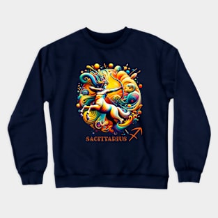 Surreal Sagittarius Archer Zodiac Sign Crewneck Sweatshirt